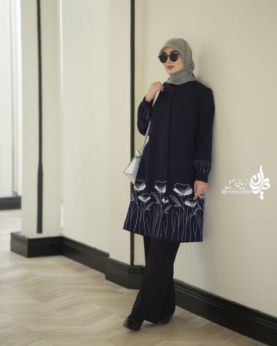 مانتو چند شاخه گل اسپرت