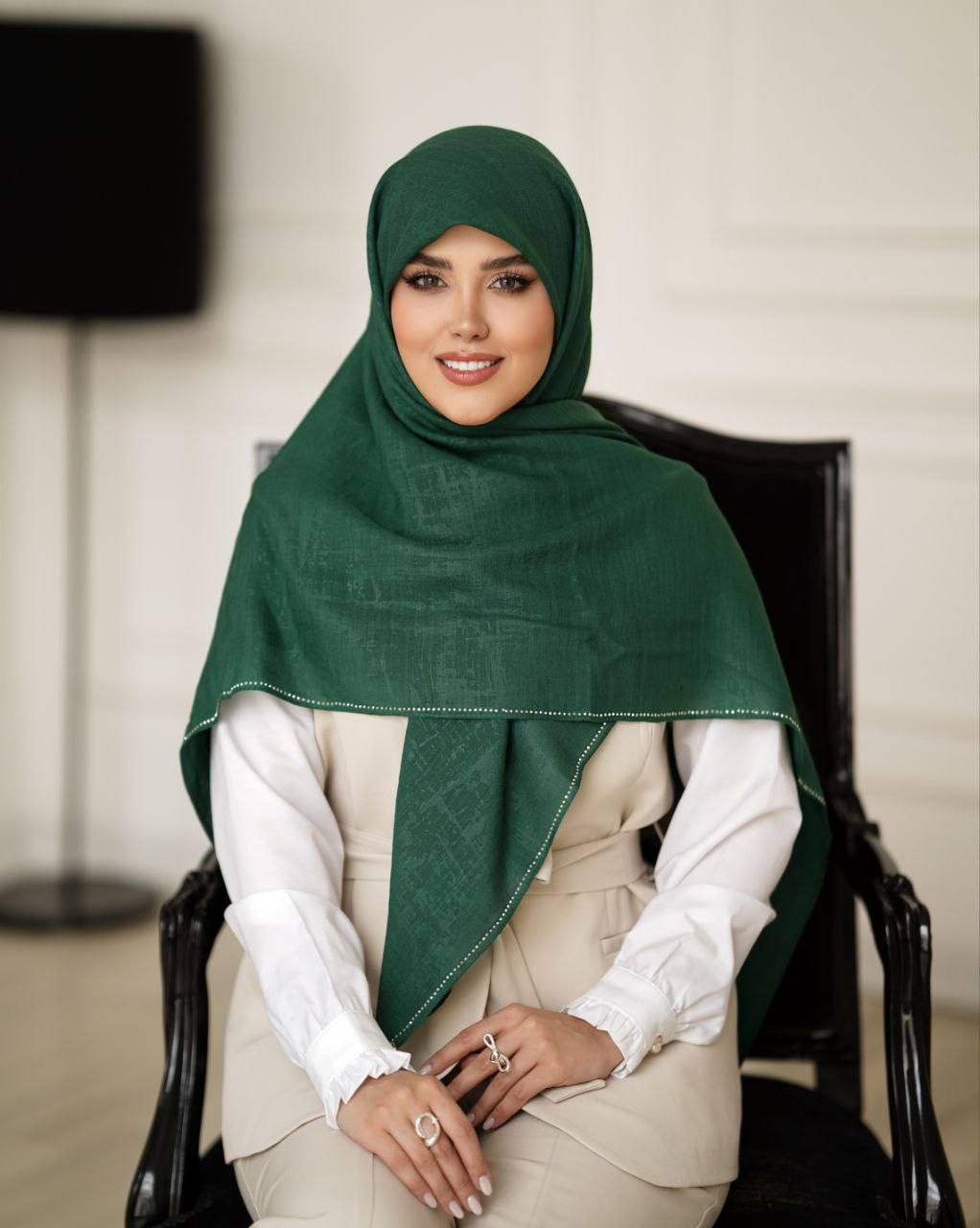 روسری پتینه نگین دار