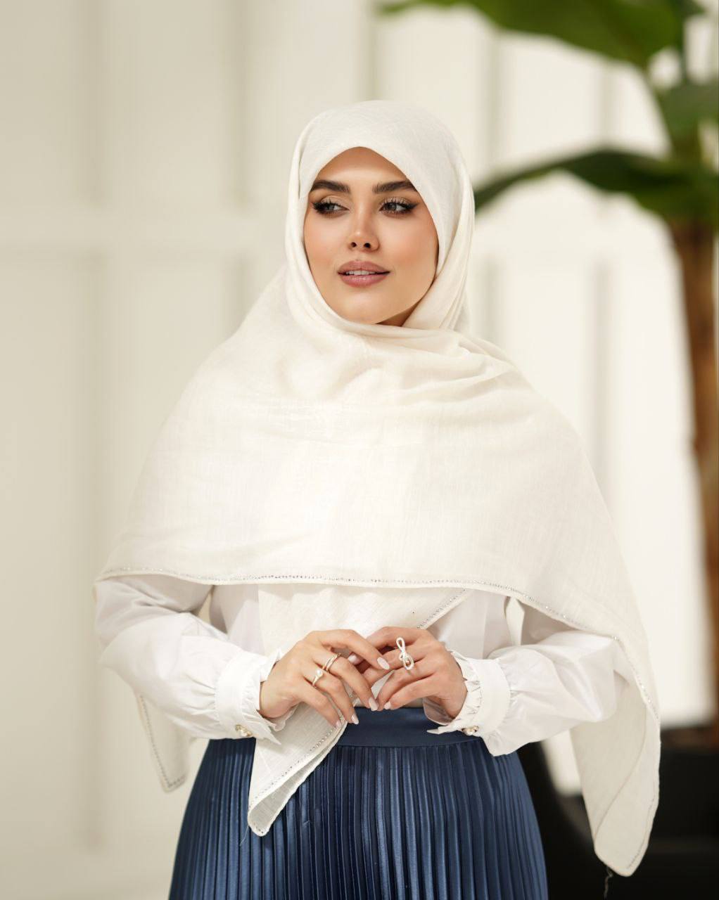 روسری پتینه نگین دار