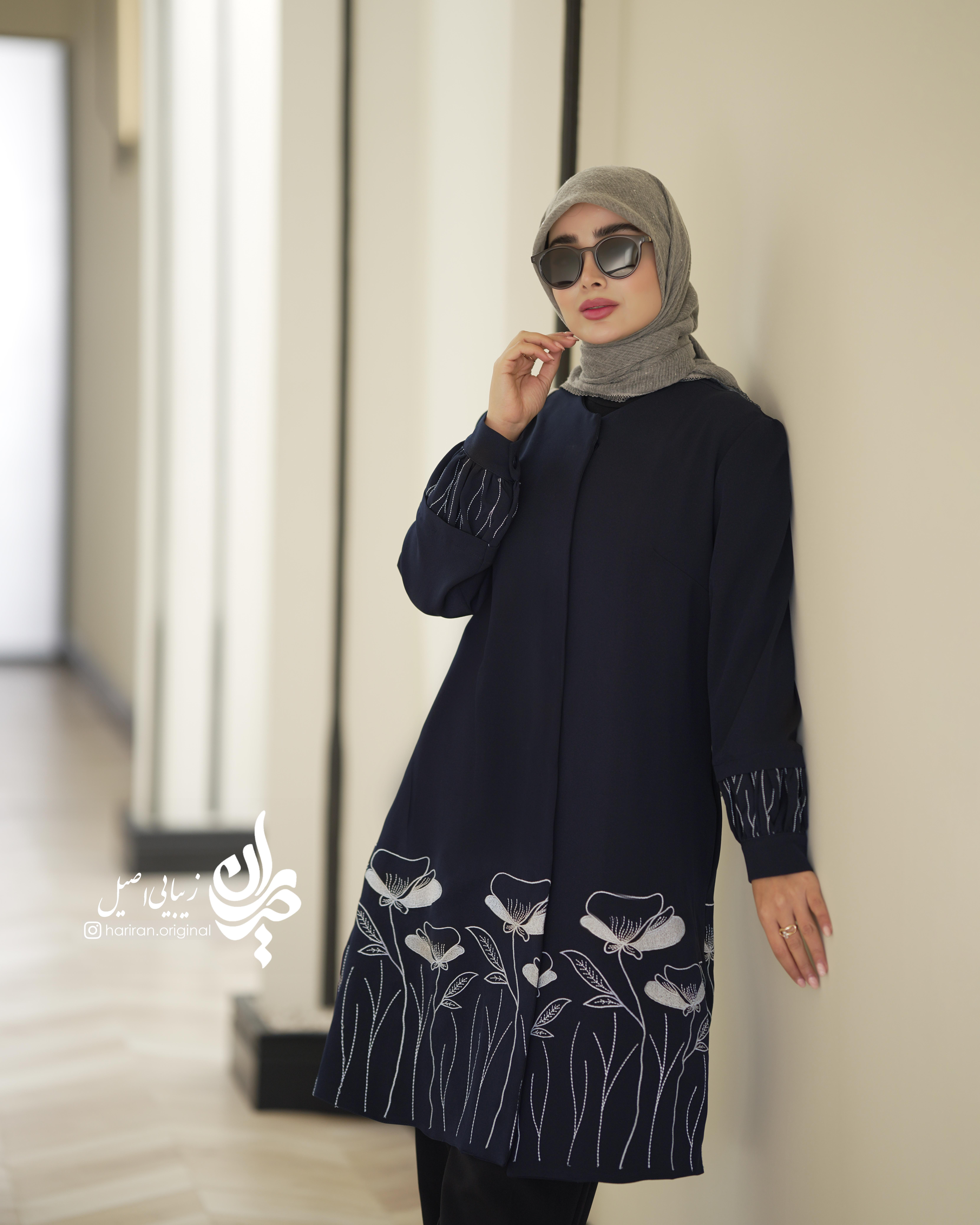 مانتو چند شاخه گل اسپرت