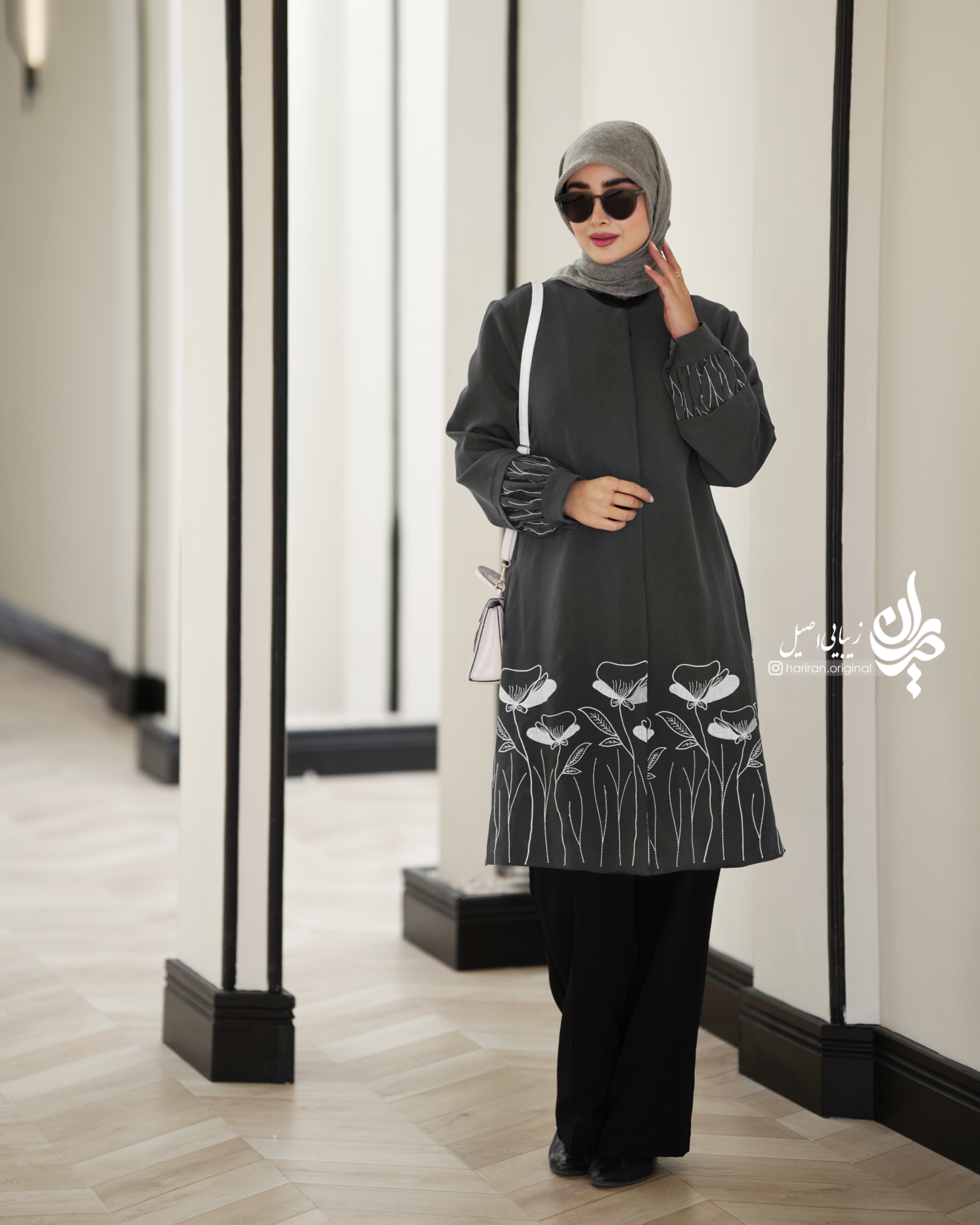 مانتو چند شاخه گل اسپرت