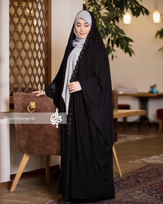 مدل-چادر-عربی-نگین‌-دار-|-با-قیمت-مناسب-و-دوخت-زیبا--در-حراجی-حریران-از-طراحی-پارچه-تا-لباس